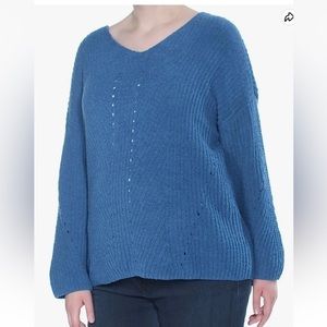 Style & Co. Ladies Sweater XL V-Neck Pullover Chenille NEW